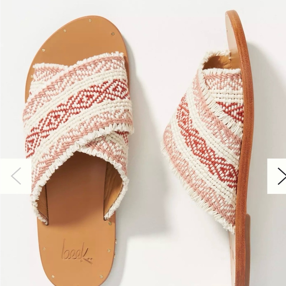 BEEK handmade Women's Slides tapestry boho size 6 EUC - Picture 2 of 13